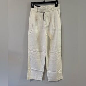 NWT Banana Republic Women's White Wide Leg Pants size 0 petite